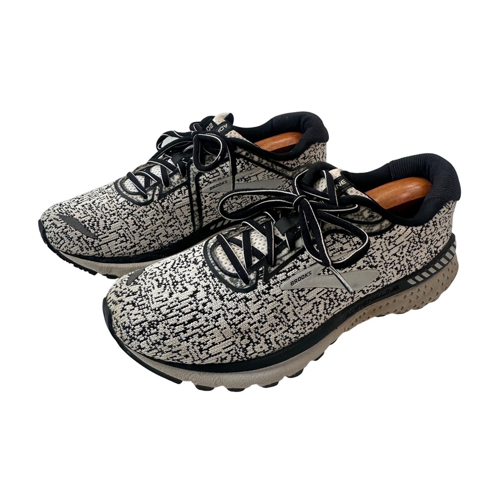Brooks Adrenaline GTS 20 Running Shoes Cushioned Sneakers Black White Womens 9.5